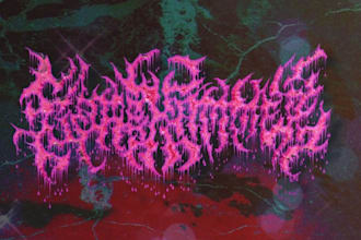 death metal, deathcore, metalcore logo band merch