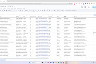list building, prospect list, email lists, company research