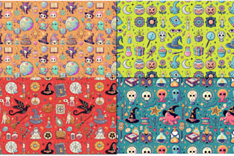 adorable cartoon seamless pattern in 6 hours with source file