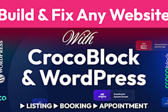 create custom and dynamic websites by crocoblock, jet engine, and elementor pro