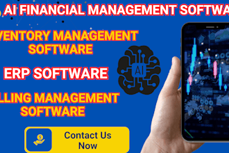 develop ai fintech quickbook software, inventory billing erp system, ai software