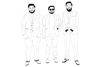 convert picture into line art for colouring book and commercial use