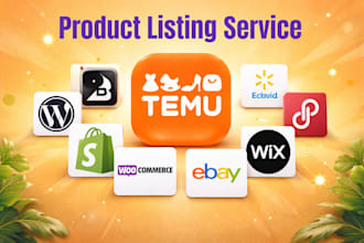 bulk import and export products on temu, shopify, woocommerce, wix, etsy, ebay
