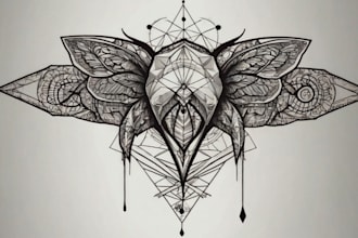 create unique custom geometric tattoo design