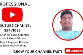 professionally set up and optimize your youtube channel