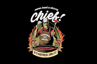 design modern barbecue master logo