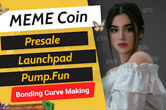 make meme coin presale launchpad pumpfun bonding curve on evm solana sui xrp
