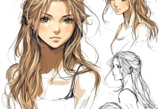 make anime character sheet for you