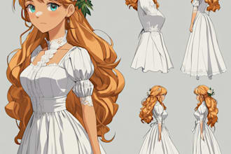 do anime character sheet for you