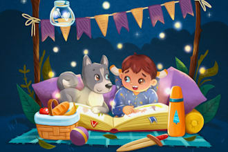 children story book illustration children story book illustration