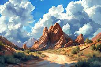 draw a environment concept art for anything