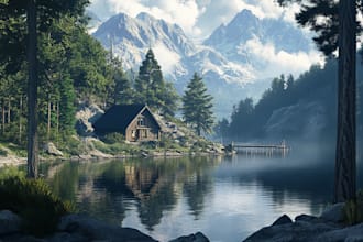 make a environment concept art and background