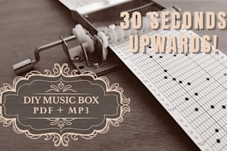arrange a beautiful melody for your DIY music box in a printable PDF format