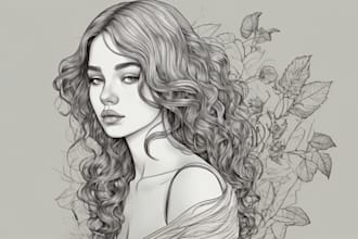 draw minimalist line art and doodle illustrations