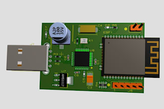 design your schematic, pcb board and 3d model