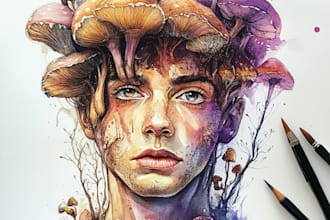 do a watercolor portrait