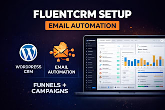 set up fluentcrm email automation funnel and wordpress crm