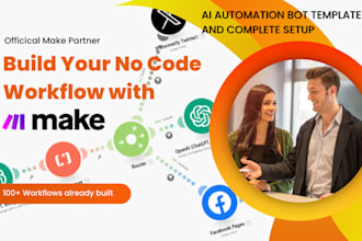 build ai automation bots with make com integromat or zapier