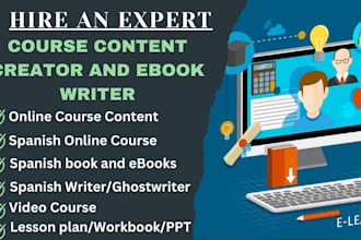 online course content,course creation,spanish course,spanish ebook,kdp,workbook