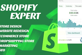 design a high converting shopify store with premium theme setup and SEO