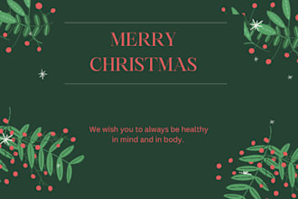 design a christmas greeting card, new year greeting card