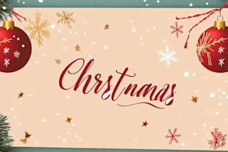 make a christmas, flyer, greeting card or poster design, etc