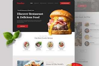 design the restaurant website in wordpress