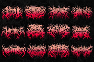 design death metal, black metal and deathcore metal logo for your band