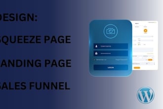 create a high quality squeeze page for you