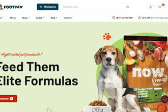 design animal feed shopify animal food store pet food website dog food store