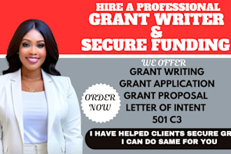 write grant proposal, application, research, business plan government contract