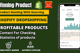 shopify dropshipping winning products hunting