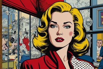 draw pop art or roy lichtenstein style