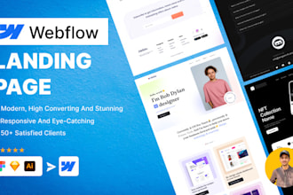 create stunning, responsive webflow landing page with expert precision