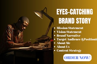 write original about us page, brand story, mission statement