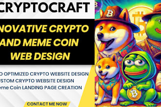 design crypto meme coin website, meme token website, meme website