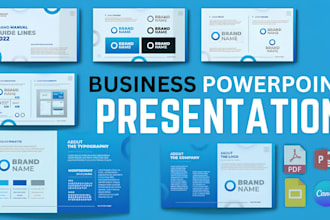 create modern powerpoint presentation design pitch deck design business proposal