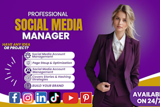 be your monthly social media manager,content writer and instagram post scheduler