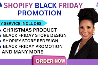 design black friday shopify store, christmas product, black friday promotion