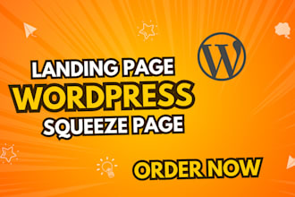 build wordpress landing page and squeeze page