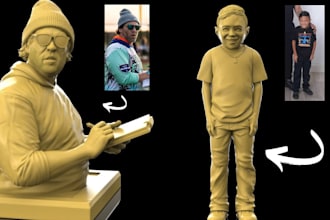 do realistic 3d head bust face full body model for 3d printing 3d painting