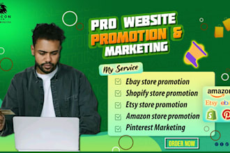 do ebay, amazon, shopify, etsy promotion with pinterest marketing to boost sales