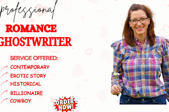 be your romance story ghostwriter, romance ebook ghostwriting