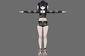 custom vrchat avatar, 3d model, vrc character, avi, furry vr chat outfits, unity