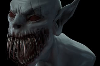 vampire model, zombie model,3d monster creature, horror,ue5rig,alien model, vrm