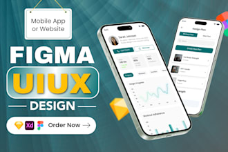 do ui ux design, web app design, saas dashboard design in figma