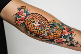make you a traditional old school tattoo style design