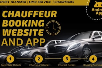 develop custom limousine booking app, ondemand taxi app like uber, chauffeur web