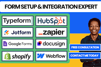 setup jotform typeform docusign google forms with shopify hubspot zapier webflow