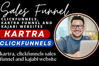 design sales funnel in kartra and clickfunnels kajabi website